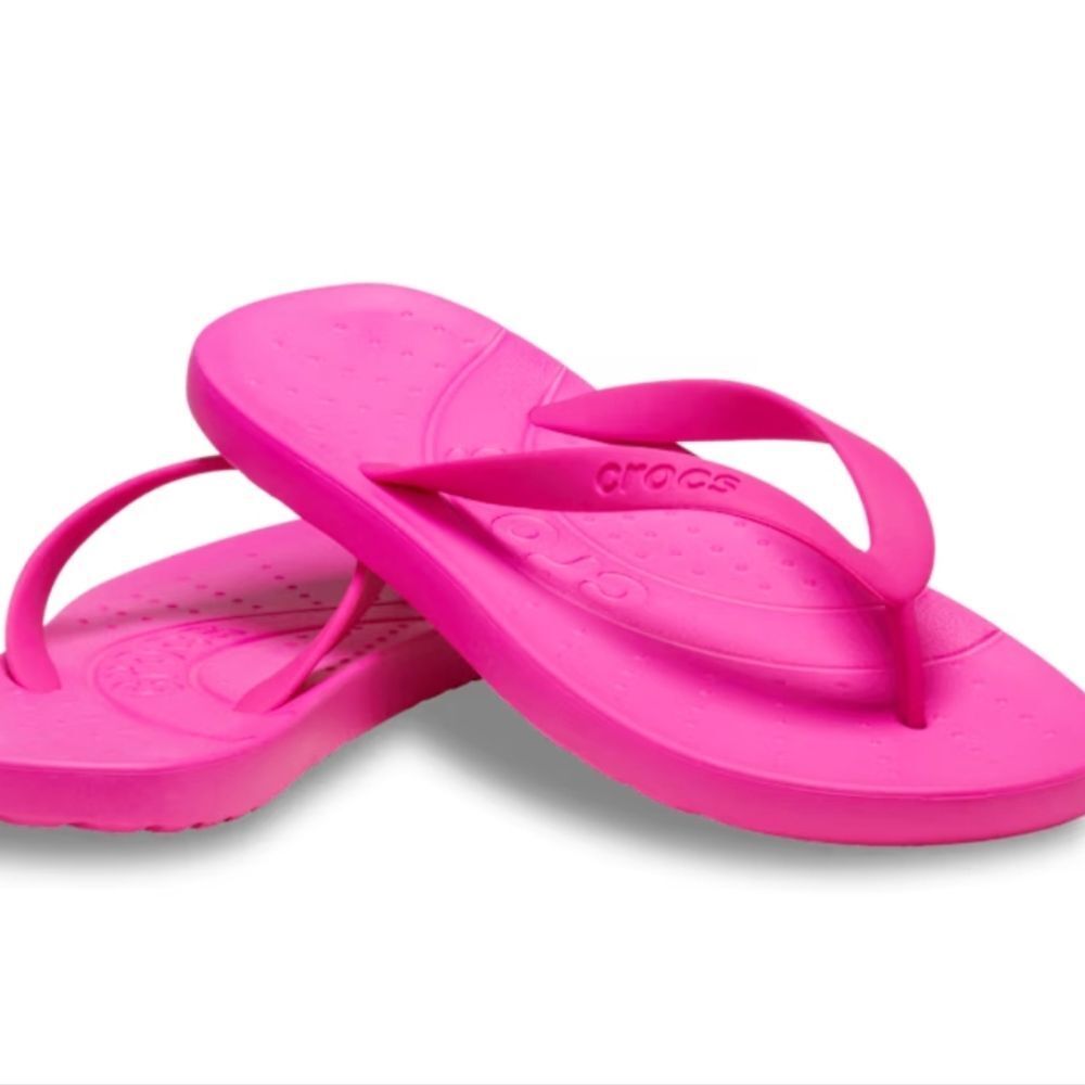 Crocs Flip Flip-Flop Sandals- Pink Crush